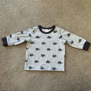 H&M Baby Long Sleeve Elephant Print Shirt 2-4 Months